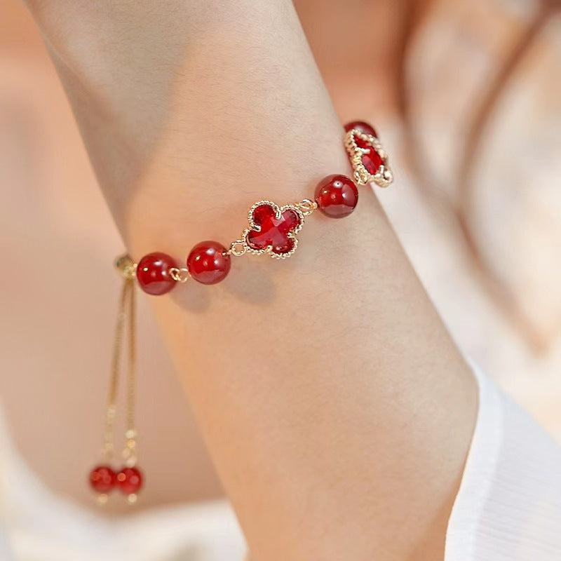 Wholesale Pearl Four Leaf Clover Bracelet